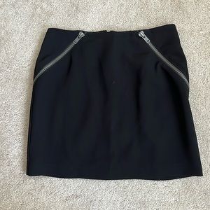 BCBGeneration Black Mini Skirt with Zippers